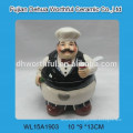 Lovely Ceramic Chef Salt Pepper Container